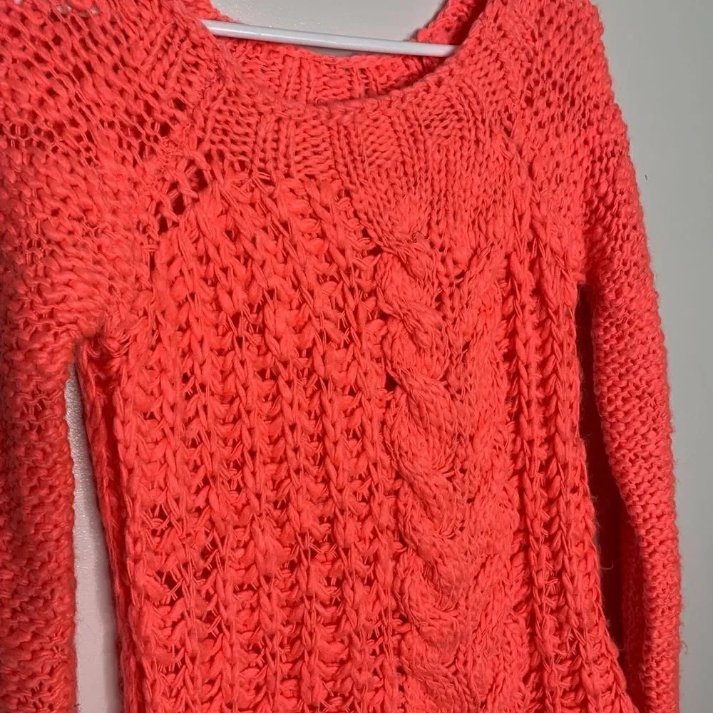 FP Hot Tottie chunky cable knit sweater. Small